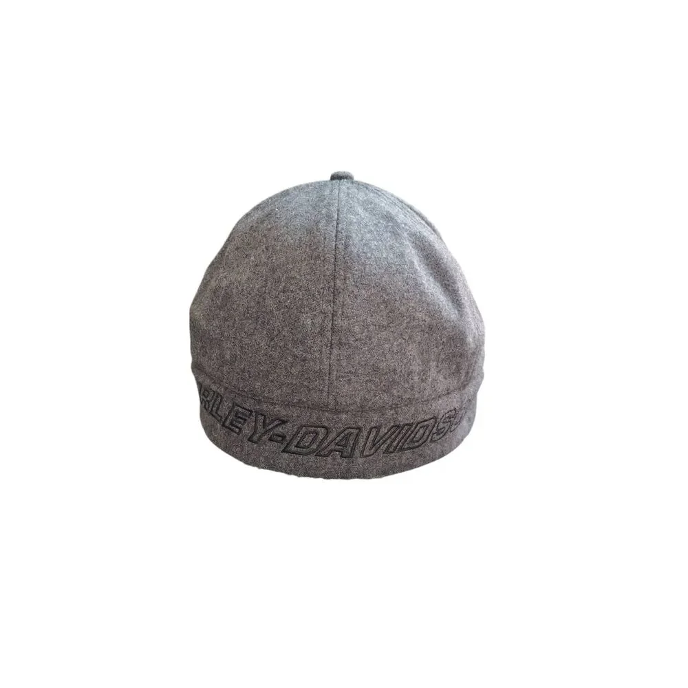 Harley-Davidson Willie G Skull Sherpa Ear Flap Fitted Hat Gray 7 3/8 New